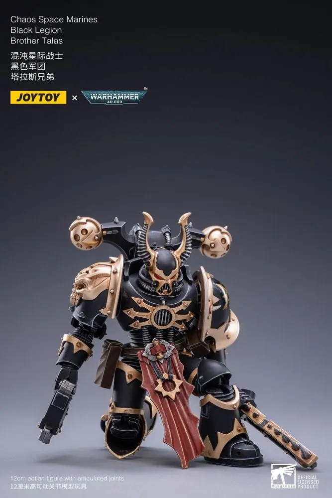 Warhammer 40k 1/18 Black Legion Brother Talas akciófigura 14 cm termékfotó