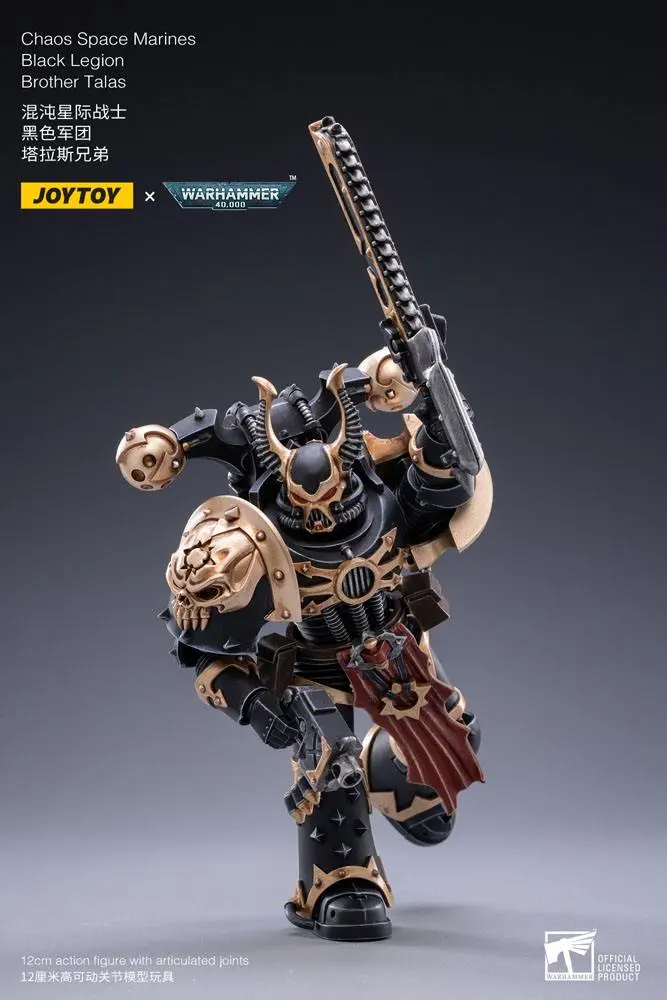Warhammer 40k 1/18 Black Legion Brother Talas akciófigura 14 cm termékfotó