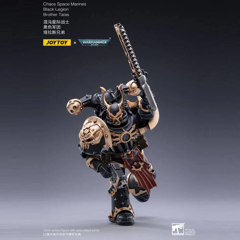 Warhammer 40k 1/18 Black Legion Brother Talas akciófigura 14 cm termékfotó