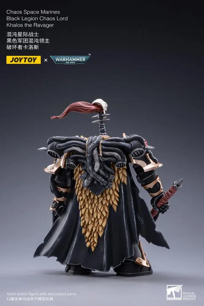 Warhammer 40k 1/18 Black Legion Chaos Lord Khalos the Ravager akciófigura 16 cm termékfotó