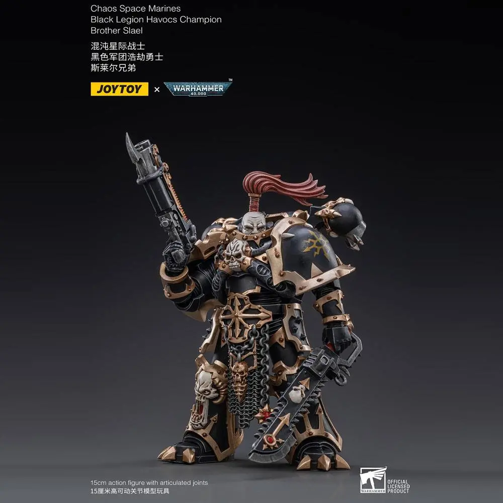 Warhammer 40k 1/18 Black Legion Havocs Champion Brother Slael akciófigura 15 cm termékfotó