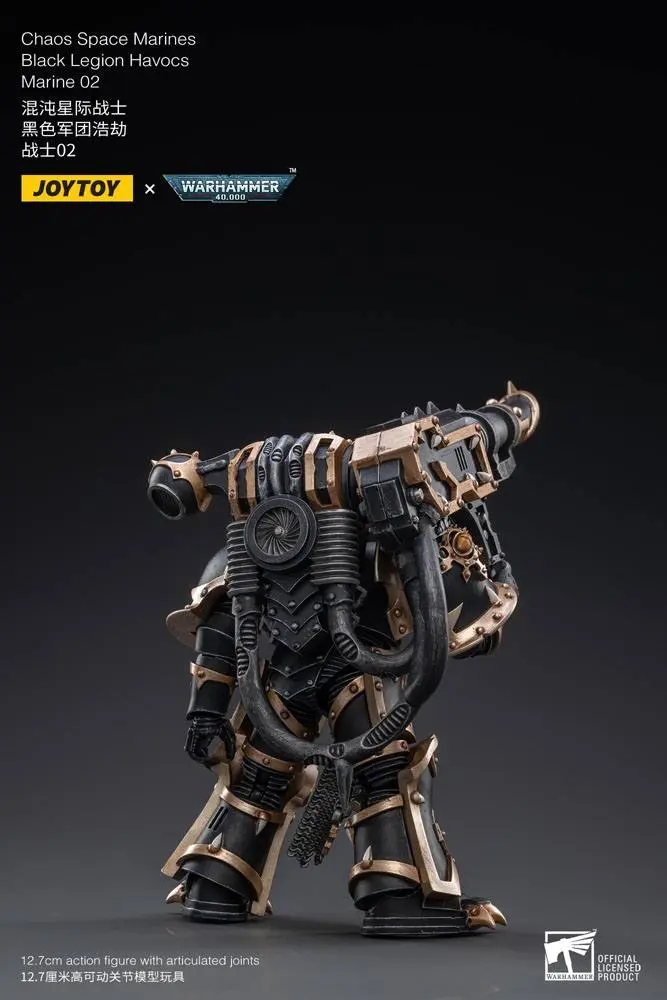 Warhammer 40k 1/18 Black Legion Havocs Marine 02 akciófigura 13 cm termékfotó