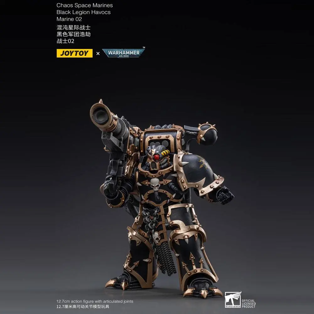 Warhammer 40k 1/18 Black Legion Havocs Marine 02 akciófigura 13 cm termékfotó