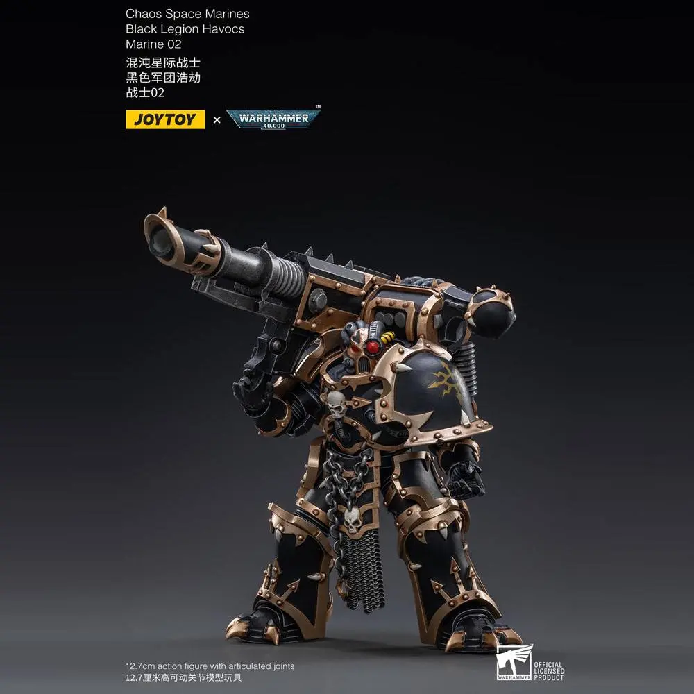 Warhammer 40k 1/18 Black Legion Havocs Marine 02 akciófigura 13 cm termékfotó