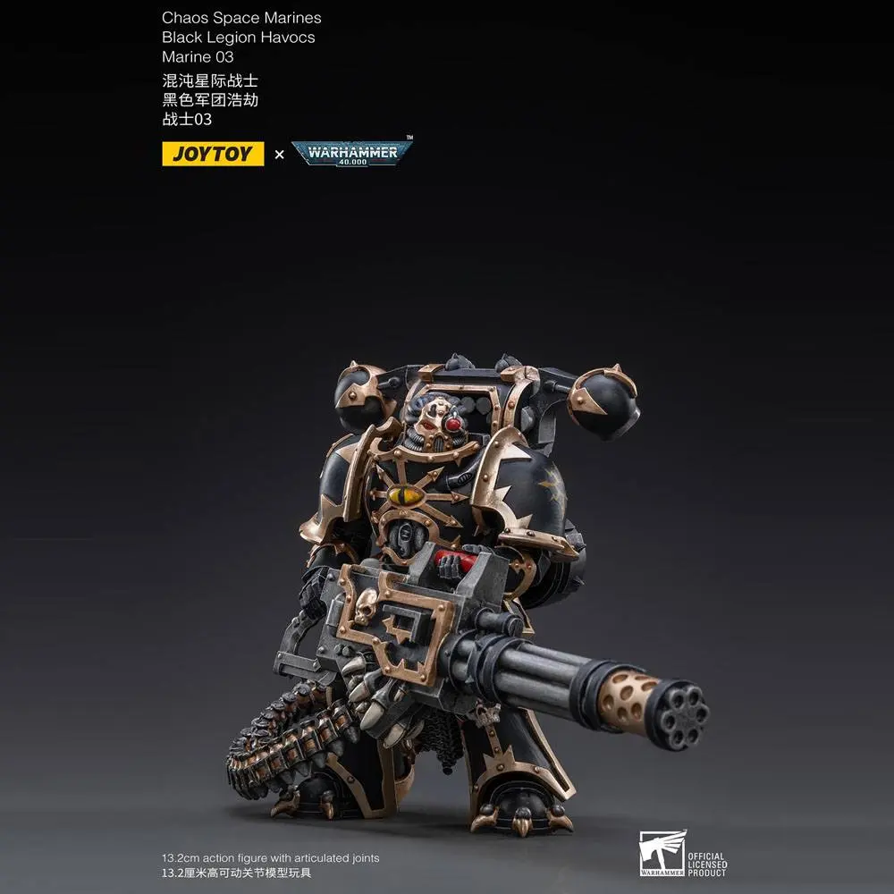 Warhammer 40k 1/18 Black Legion Havocs Marine 03 akciófigura 13 cm termékfotó