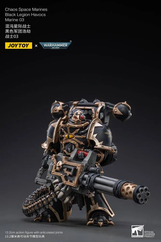 Warhammer 40k 1/18 Black Legion Havocs Marine 03 akciófigura 13 cm termékfotó