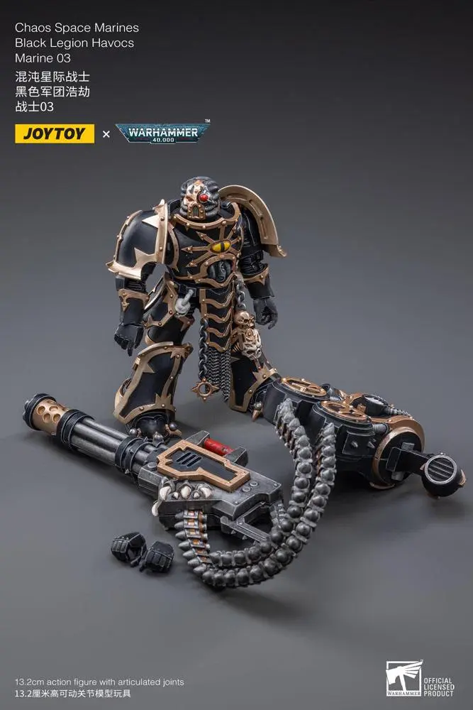 Warhammer 40k 1/18 Black Legion Havocs Marine 03 akciófigura 13 cm termékfotó