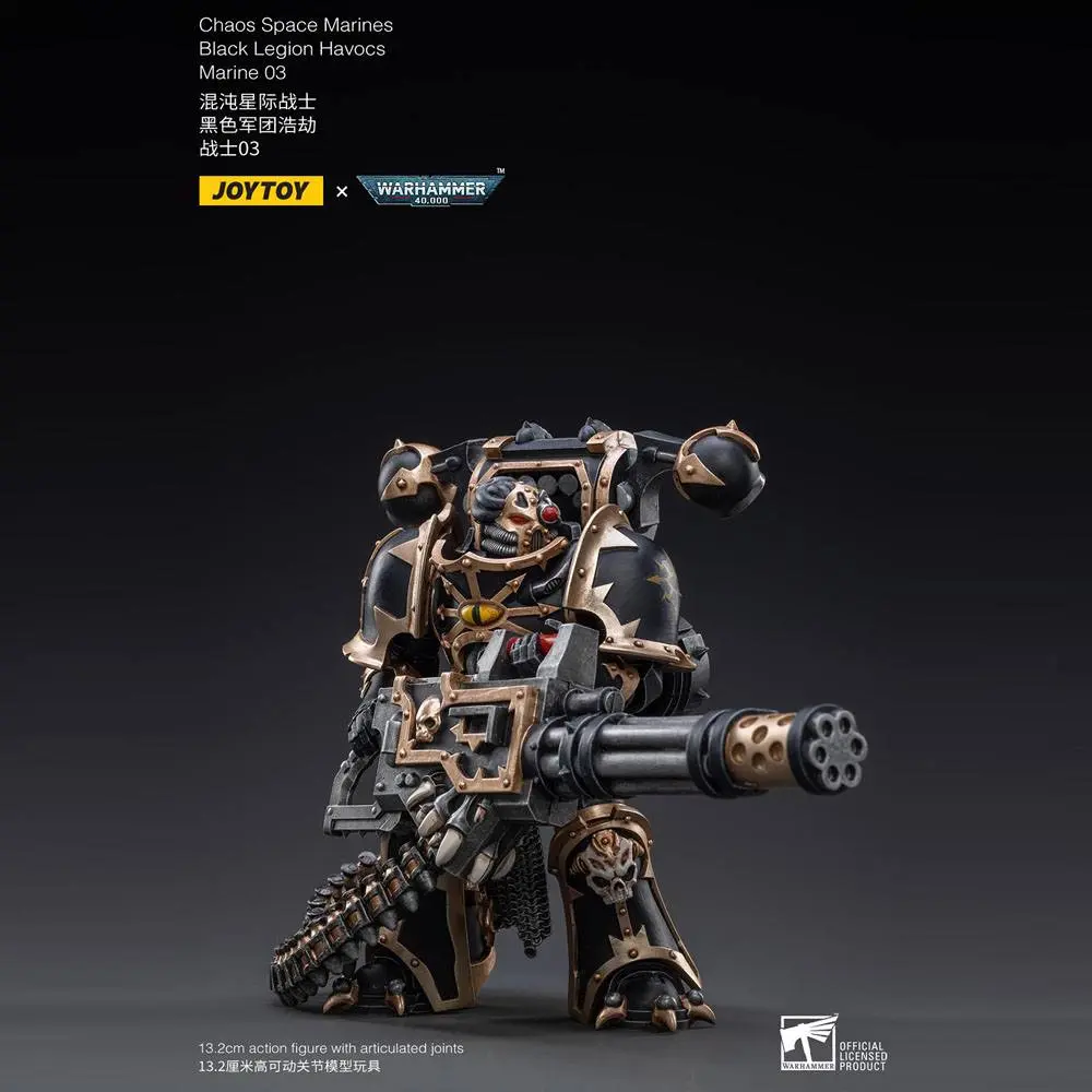 Warhammer 40k 1/18 Black Legion Havocs Marine 03 akciófigura 13 cm termékfotó