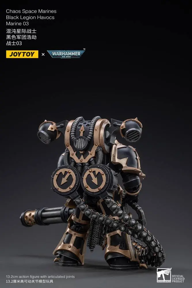 Warhammer 40k 1/18 Black Legion Havocs Marine 03 akciófigura 13 cm termékfotó