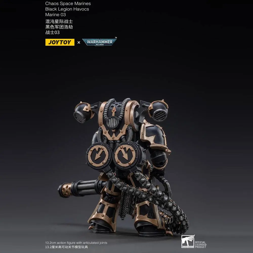 Warhammer 40k 1/18 Black Legion Havocs Marine 03 akciófigura 13 cm termékfotó