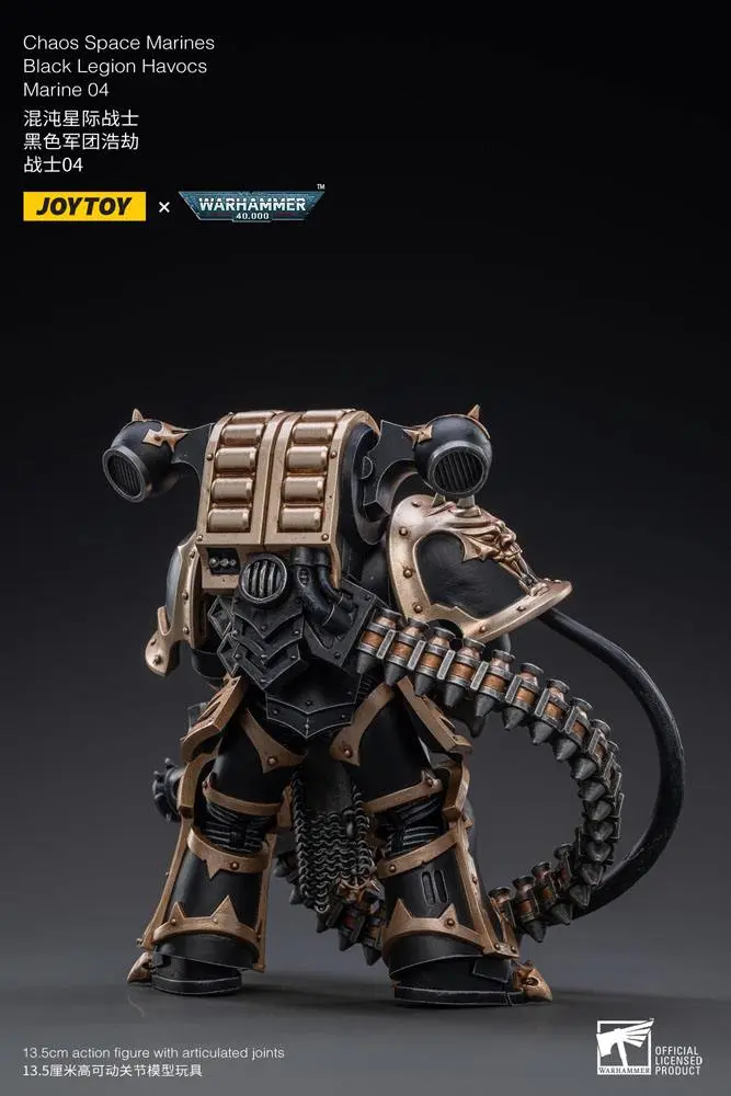 Warhammer 40k 1/18 Black Legion Havocs Marine 04 akciófigura 14 cm termékfotó