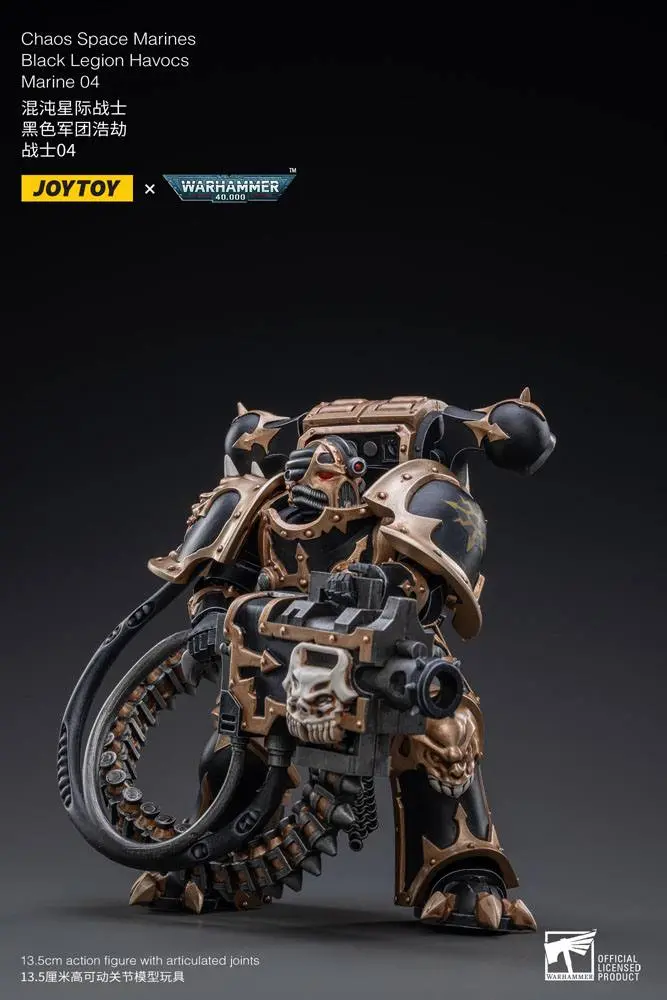 Warhammer 40k 1/18 Black Legion Havocs Marine 04 akciófigura 14 cm termékfotó