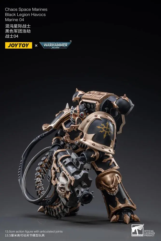 Warhammer 40k 1/18 Black Legion Havocs Marine 04 akciófigura 14 cm termékfotó