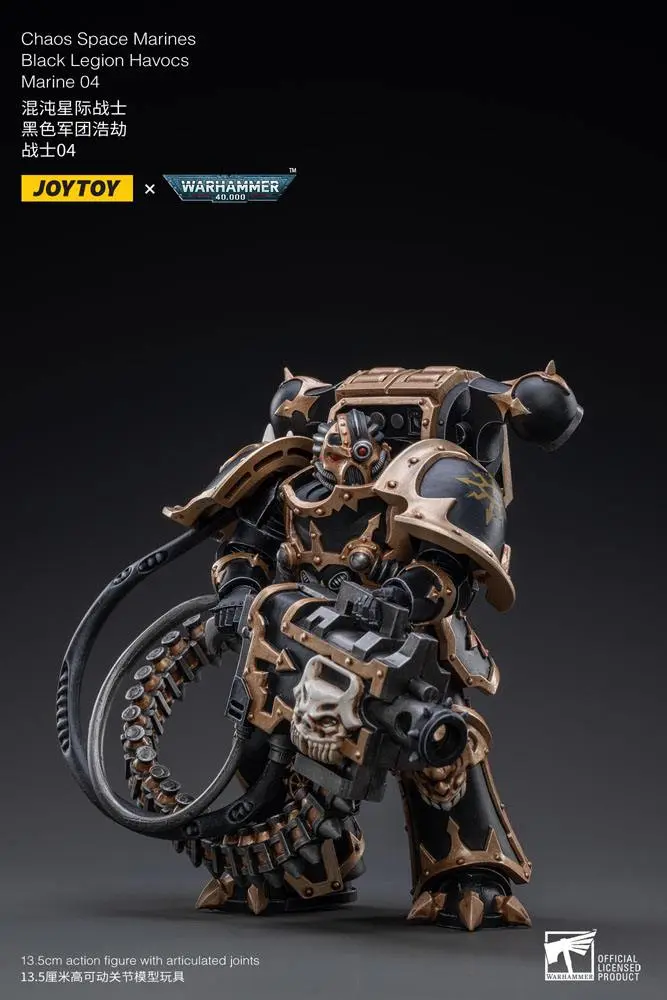 Warhammer 40k 1/18 Black Legion Havocs Marine 04 akciófigura 14 cm termékfotó
