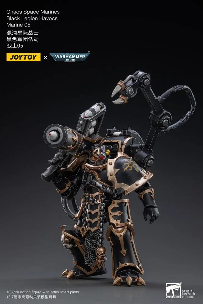 Warhammer 40k 1/18 Black Legion Havocs Marine 05 akciófigura 14 cm termékfotó