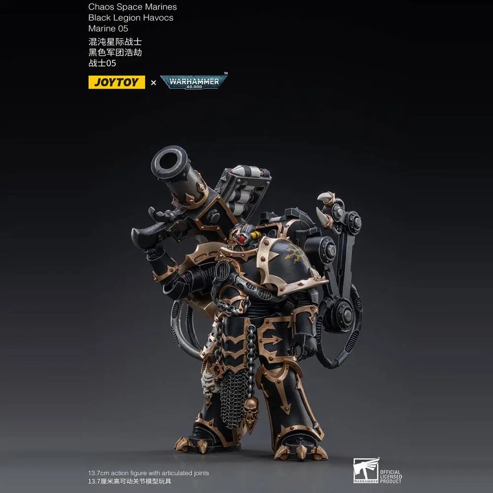 Warhammer 40k 1/18 Black Legion Havocs Marine 05 akciófigura 14 cm termékfotó