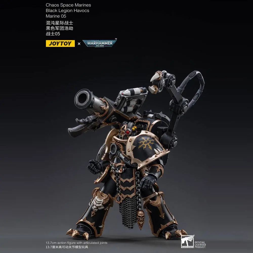 Warhammer 40k 1/18 Black Legion Havocs Marine 05 akciófigura 14 cm termékfotó