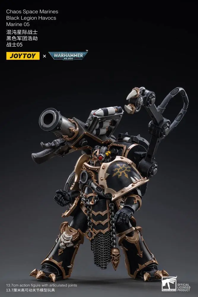 Warhammer 40k 1/18 Black Legion Havocs Marine 05 akciófigura 14 cm termékfotó