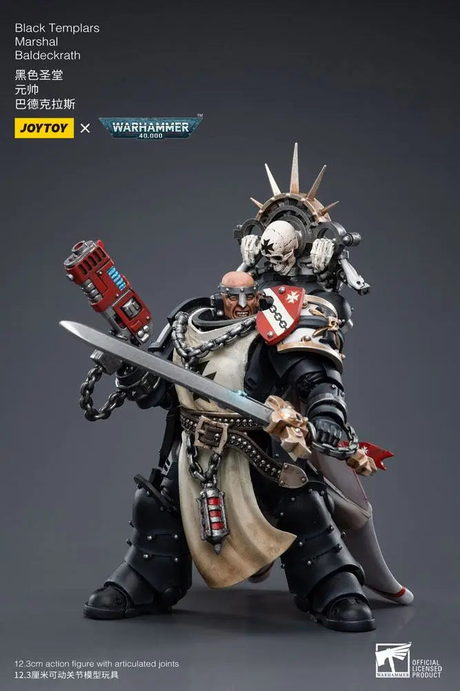 Warhammer 40k 1/18 Black Templars Marshal Baldeckrath akciófigura 12 cm termékfotó