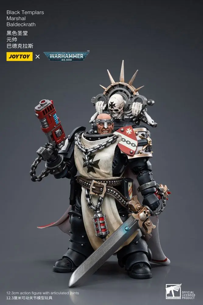 Warhammer 40k 1/18 Black Templars Marshal Baldeckrath akciófigura 12 cm termékfotó