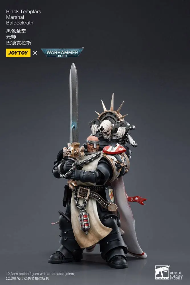 Warhammer 40k 1/18 Black Templars Marshal Baldeckrath akciófigura 12 cm termékfotó