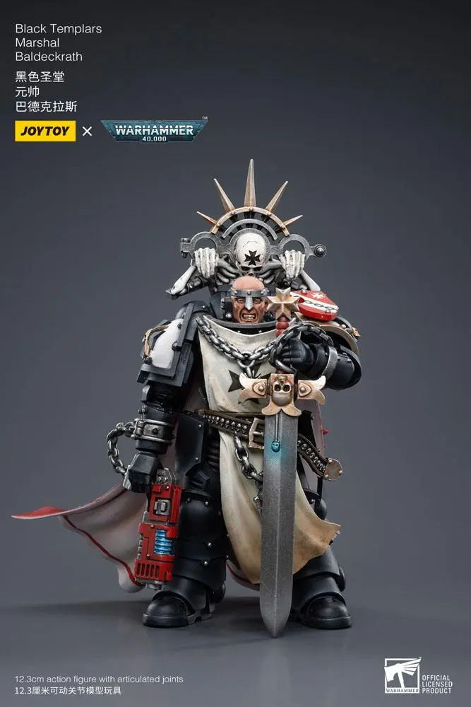 Warhammer 40k 1/18 Black Templars Marshal Baldeckrath akciófigura 12 cm termékfotó