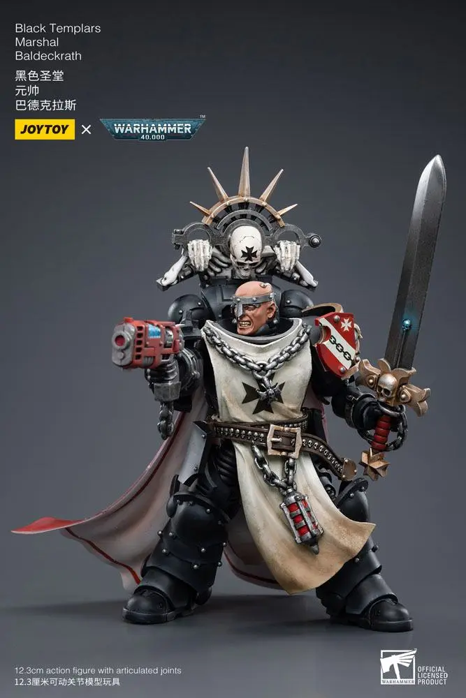 Warhammer 40k 1/18 Black Templars Marshal Baldeckrath akciófigura 12 cm termékfotó