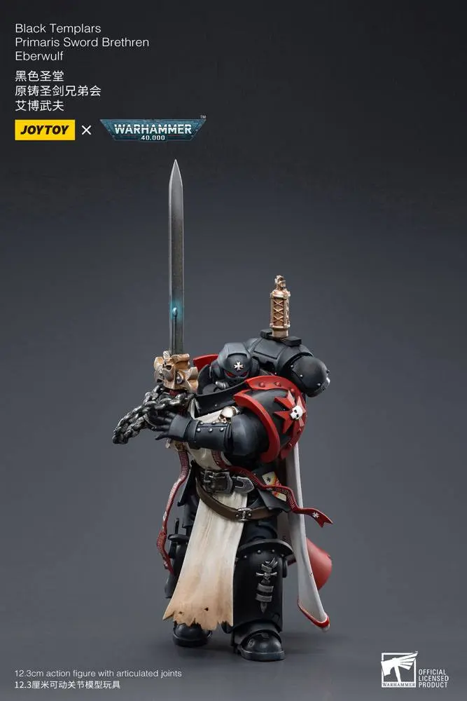 Warhammer 40k 1/18 Black Templars Primaris Sword Brethren Eberwulf akciófigura 12 cm termékfotó