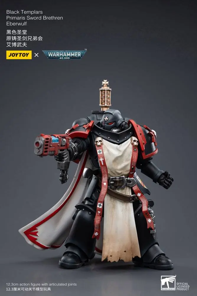 Warhammer 40k 1/18 Black Templars Primaris Sword Brethren Eberwulf akciófigura 12 cm termékfotó