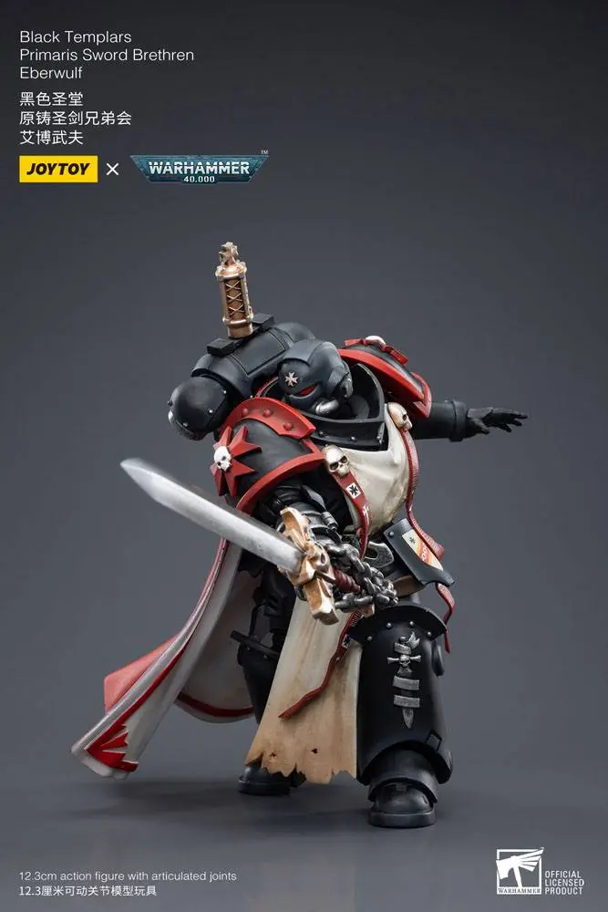 Warhammer 40k 1/18 Black Templars Primaris Sword Brethren Eberwulf akciófigura 12 cm termékfotó