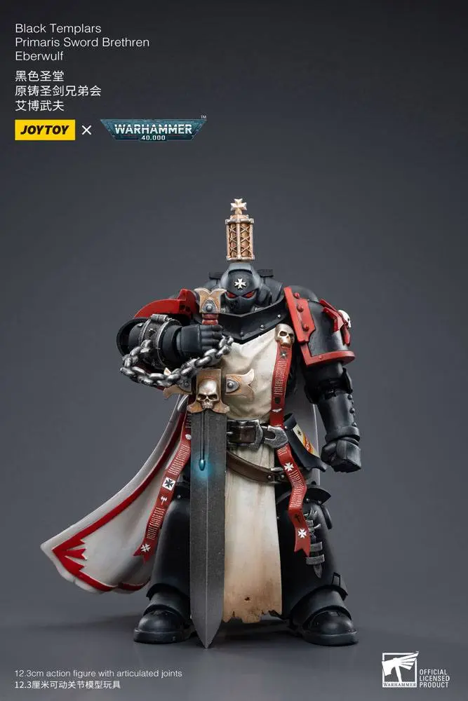 Warhammer 40k 1/18 Black Templars Primaris Sword Brethren Eberwulf akciófigura 12 cm termékfotó