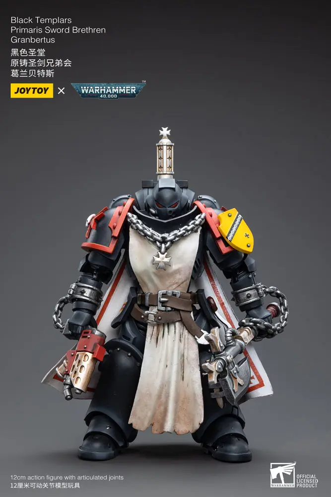 Warhammer 40k 1/18 Black Templars Primaris Sword Brethren Granbertus akciófigura 12 cm termékfotó