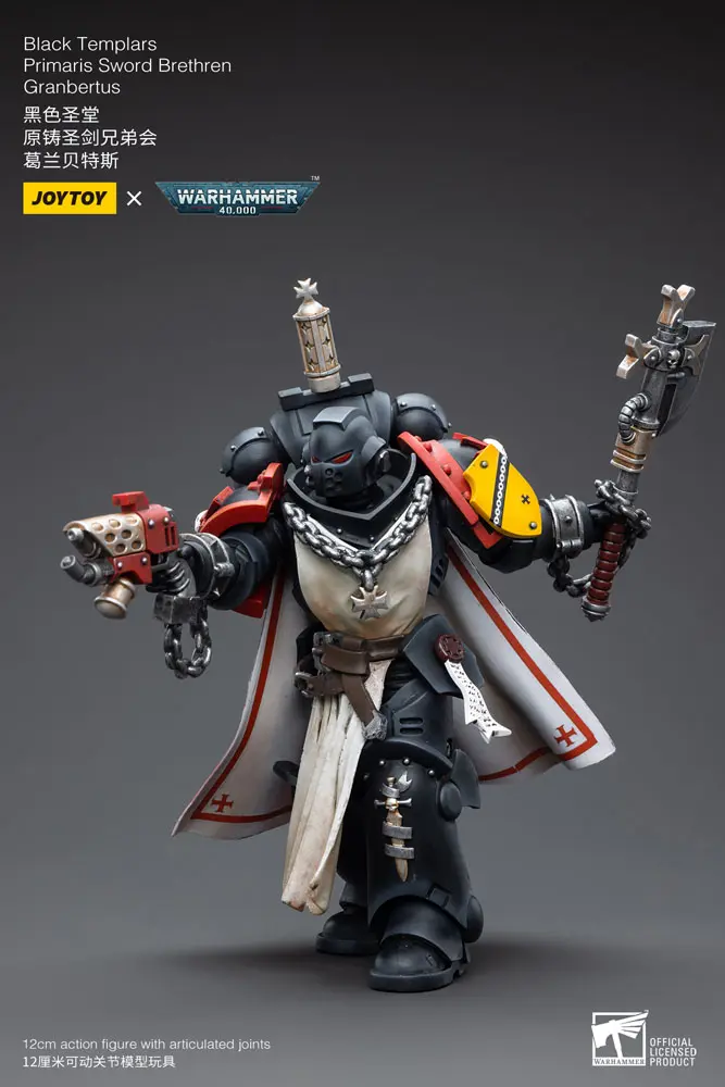 Warhammer 40k 1/18 Black Templars Primaris Sword Brethren Granbertus akciófigura 12 cm termékfotó