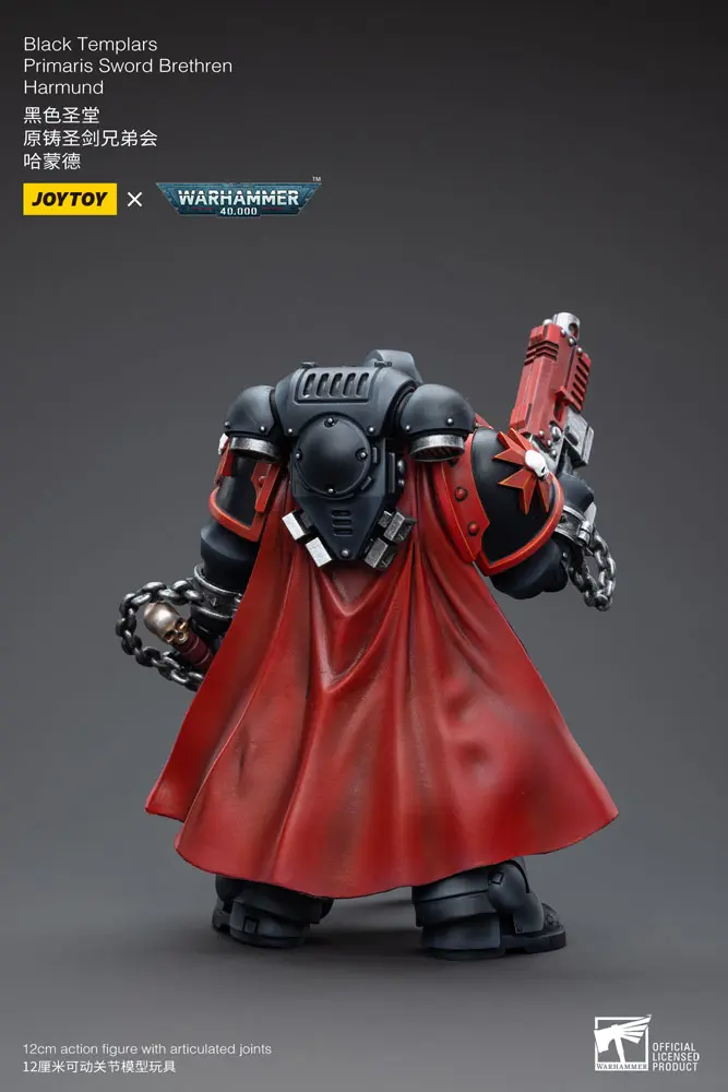 Warhammer 40k 1/18 Black Templars Primaris Sword Brethren Harmund akciófigura 12 cm termékfotó