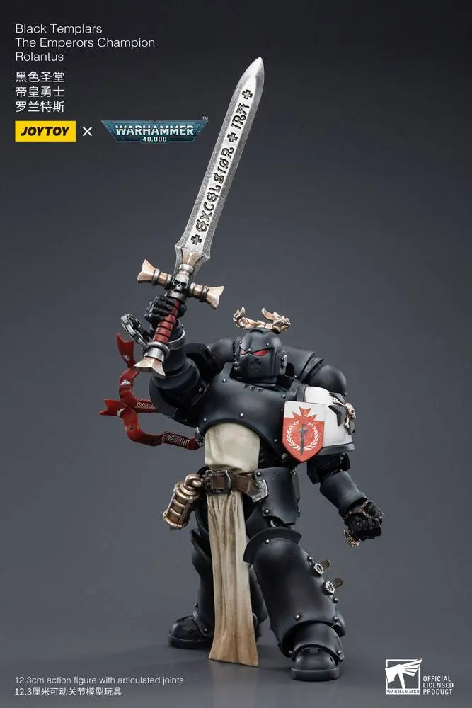 Warhammer 40k  1/18 Black Templars The Emperors Champion Rolantus akciófigura 12 cm termékfotó