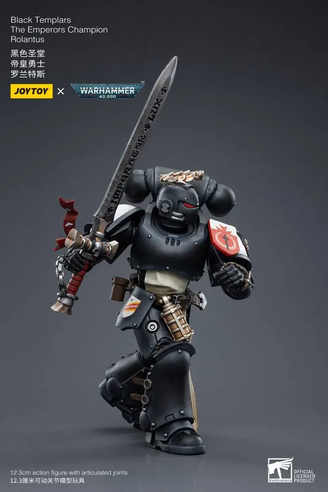 Warhammer 40k  1/18 Black Templars The Emperors Champion Rolantus akciófigura 12 cm termékfotó