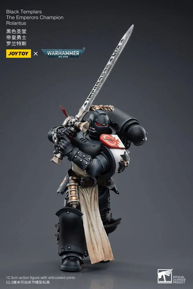 Warhammer 40k  1/18 Black Templars The Emperors Champion Rolantus akciófigura 12 cm termékfotó