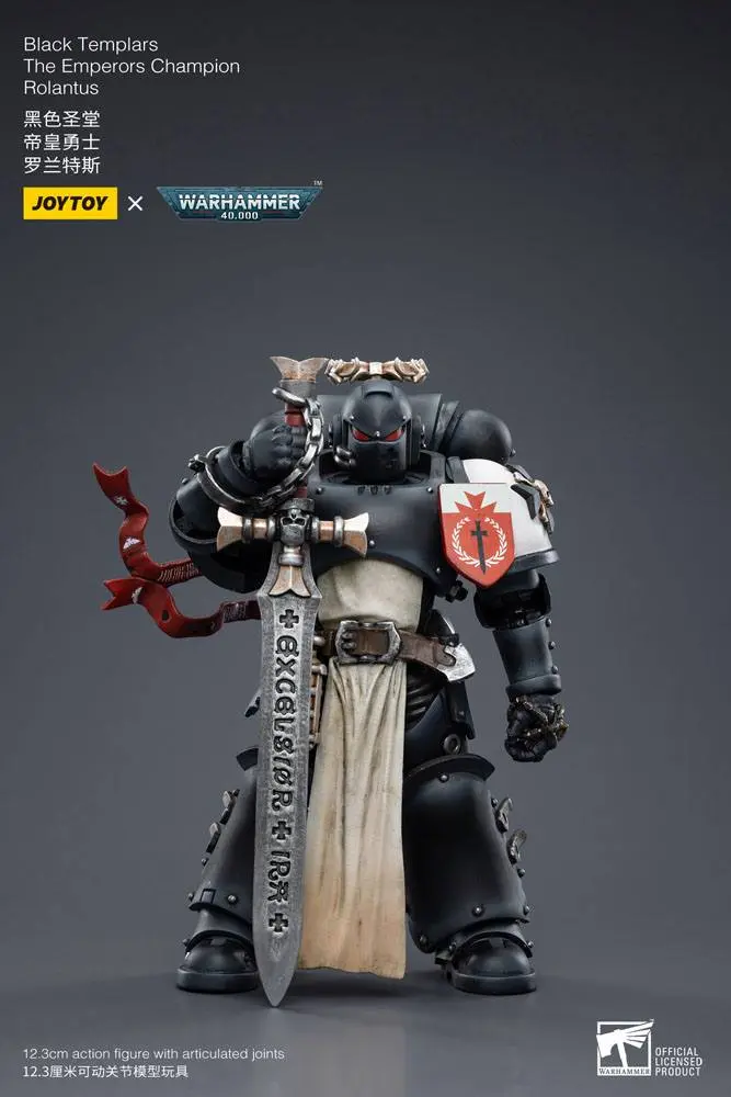 Warhammer 40k  1/18 Black Templars The Emperors Champion Rolantus akciófigura 12 cm termékfotó