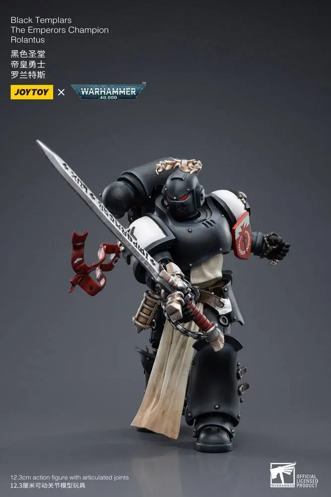 Warhammer 40k  1/18 Black Templars The Emperors Champion Rolantus akciófigura 12 cm termékfotó