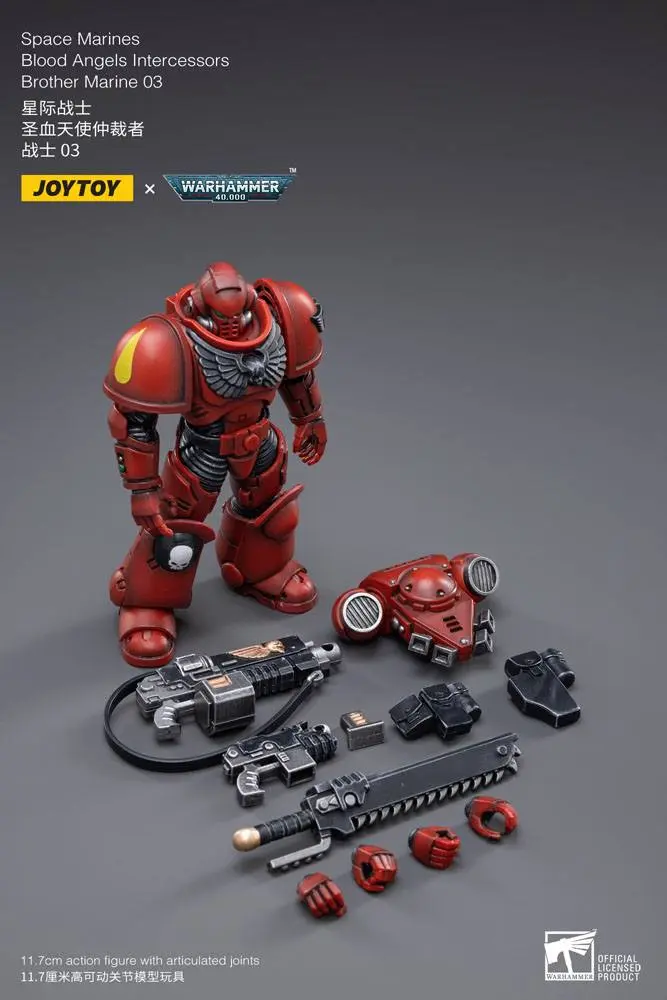 Warhammer 40k 1/18 Blood Angels Intercessors Brother Marine 03 akciófigura 12 cm termékfotó