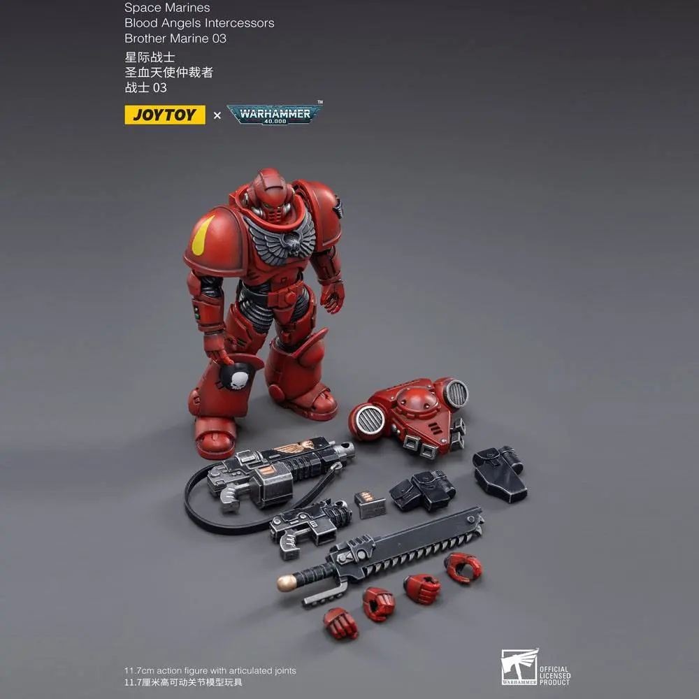 Warhammer 40k 1/18 Blood Angels Intercessors Brother Marine 03 akciófigura 12 cm termékfotó