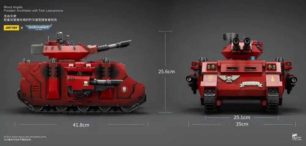 Warhammer 40k 1/18 Blood Angels Predator Annihilator with Twin Lascannons akciófigura 26 cm termékfotó