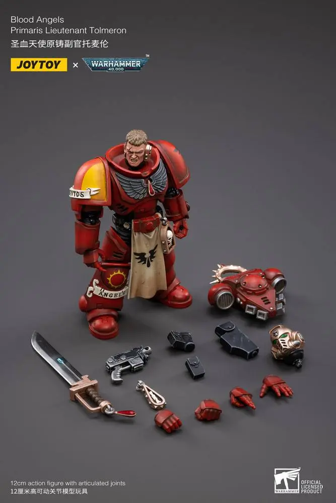 Warhammer 40k 1/18 Blood Angels Primaris Lieutenant Tolmeron akciófigura 12 cm termékfotó