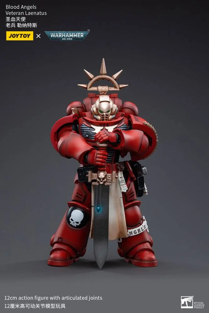 Warhammer 40k 1/18 Blood Angels Veteran Laenatus akciófigura 12 cm termékfotó