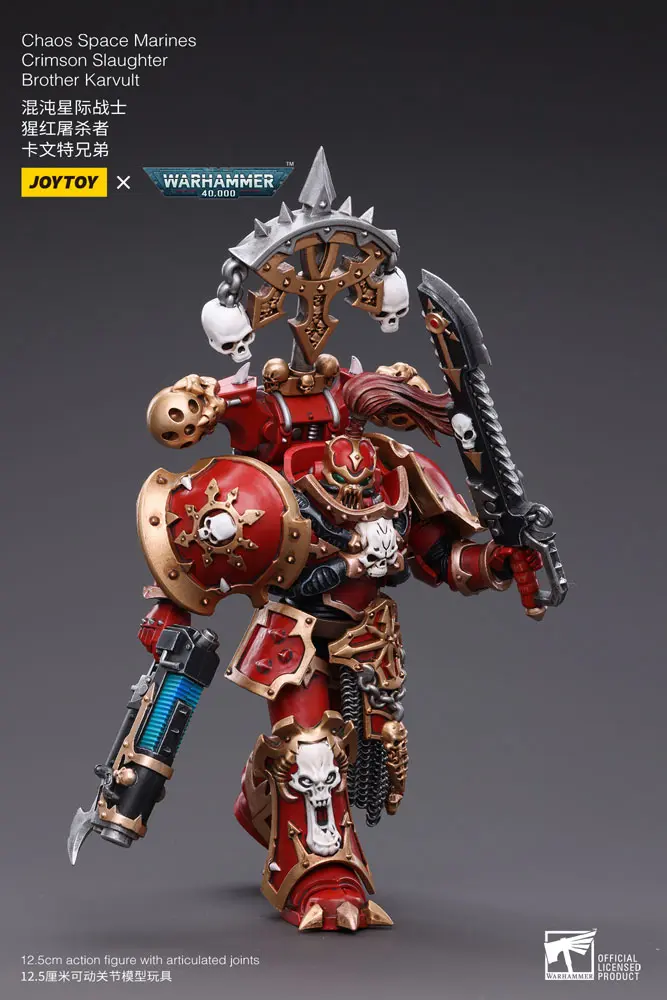 Warhammer 40k 1/18 Chaos Space Marines Crimson Slaughter Brother Karvult akciófigura 12 cm termékfotó
