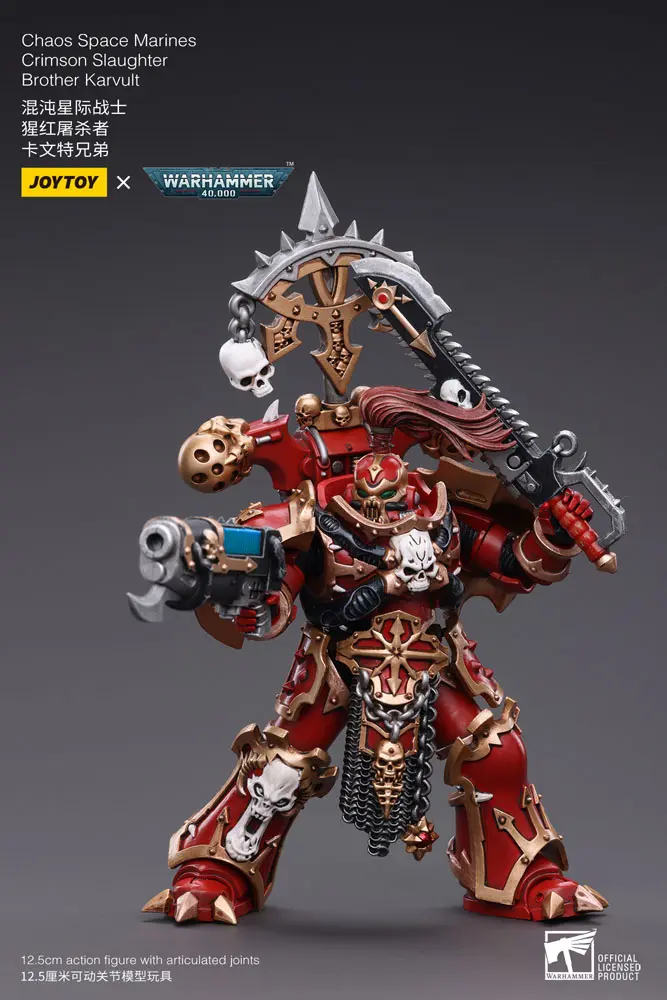 Warhammer 40k 1/18 Chaos Space Marines Crimson Slaughter Brother Karvult akciófigura 12 cm termékfotó