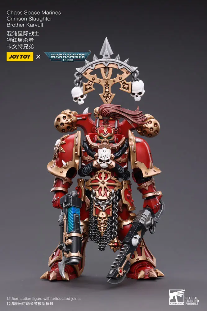 Warhammer 40k 1/18 Chaos Space Marines Crimson Slaughter Brother Karvult akciófigura 12 cm termékfotó