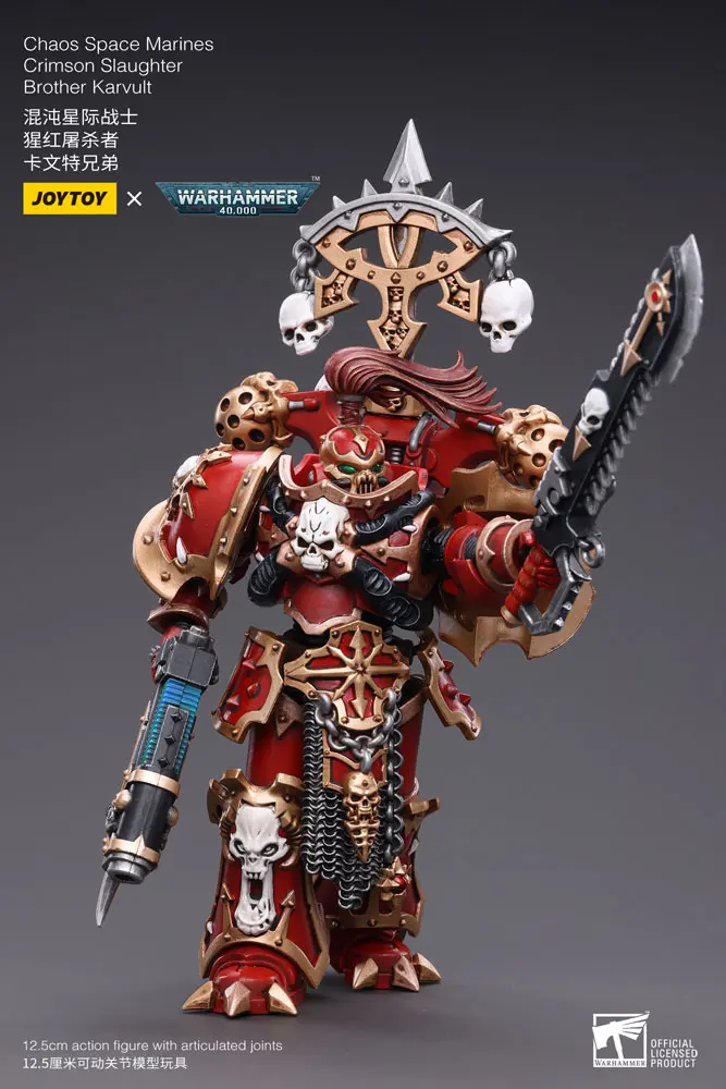 Warhammer 40k 1/18 Chaos Space Marines Crimson Slaughter Brother Karvult akciófigura 12 cm termékfotó