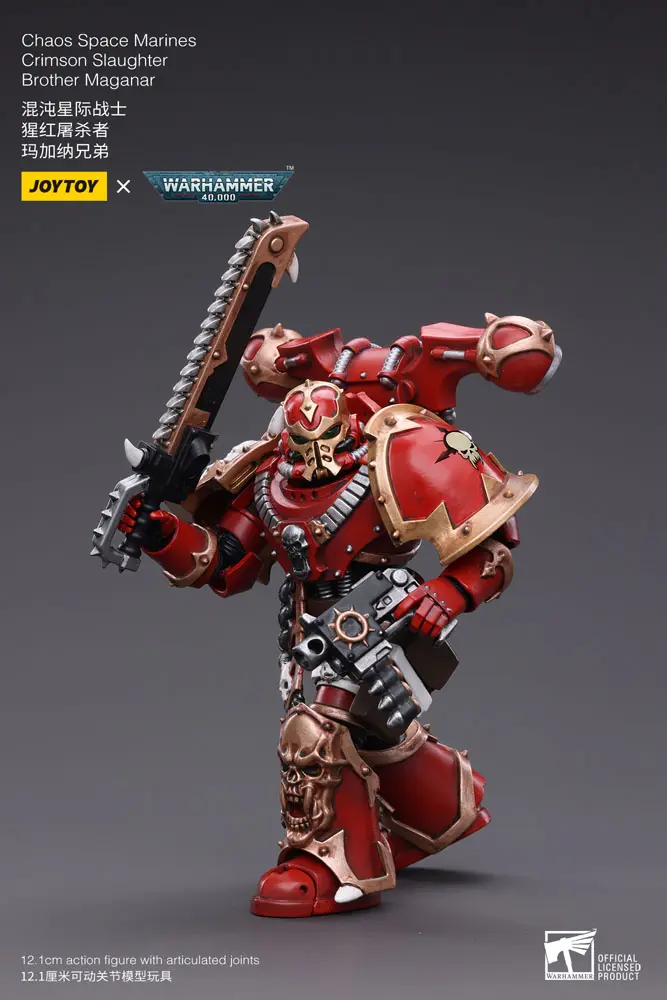 Warhammer 40k 1/18 Chaos Space Marines Crimson Slaughter Brother Maganar akciófigura 12 cm termékfotó