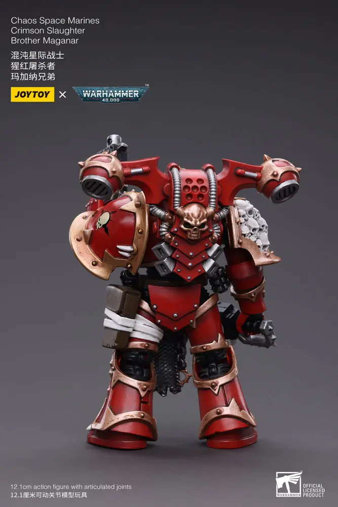 Warhammer 40k 1/18 Chaos Space Marines Crimson Slaughter Brother Maganar akciófigura 12 cm termékfotó